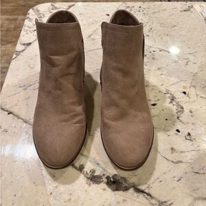 MIA Women's Suede Tan Ankle Booties